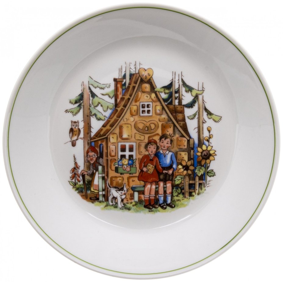 Набор детской посуды из 5 предметов, фарфор, деколь, фабрика "Colditz Porcelain Factory" (Кольдиц), ГДР, 1960-1990 гг., Colditz (Кольдиц)