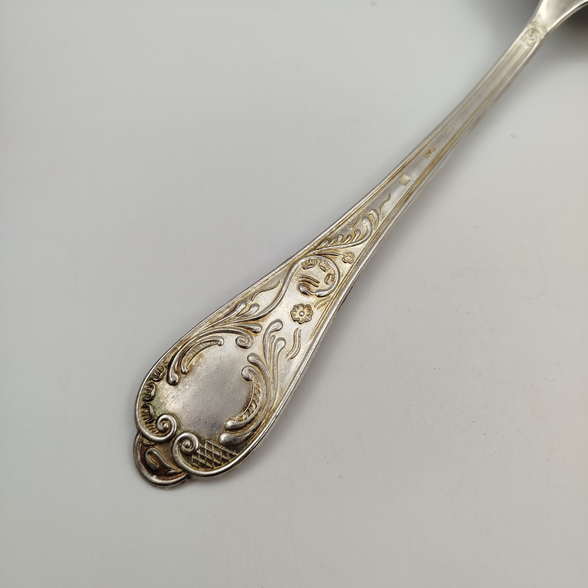 Половник с растительным декором, металл, серебрение, Италия, 1970-2000 гг.