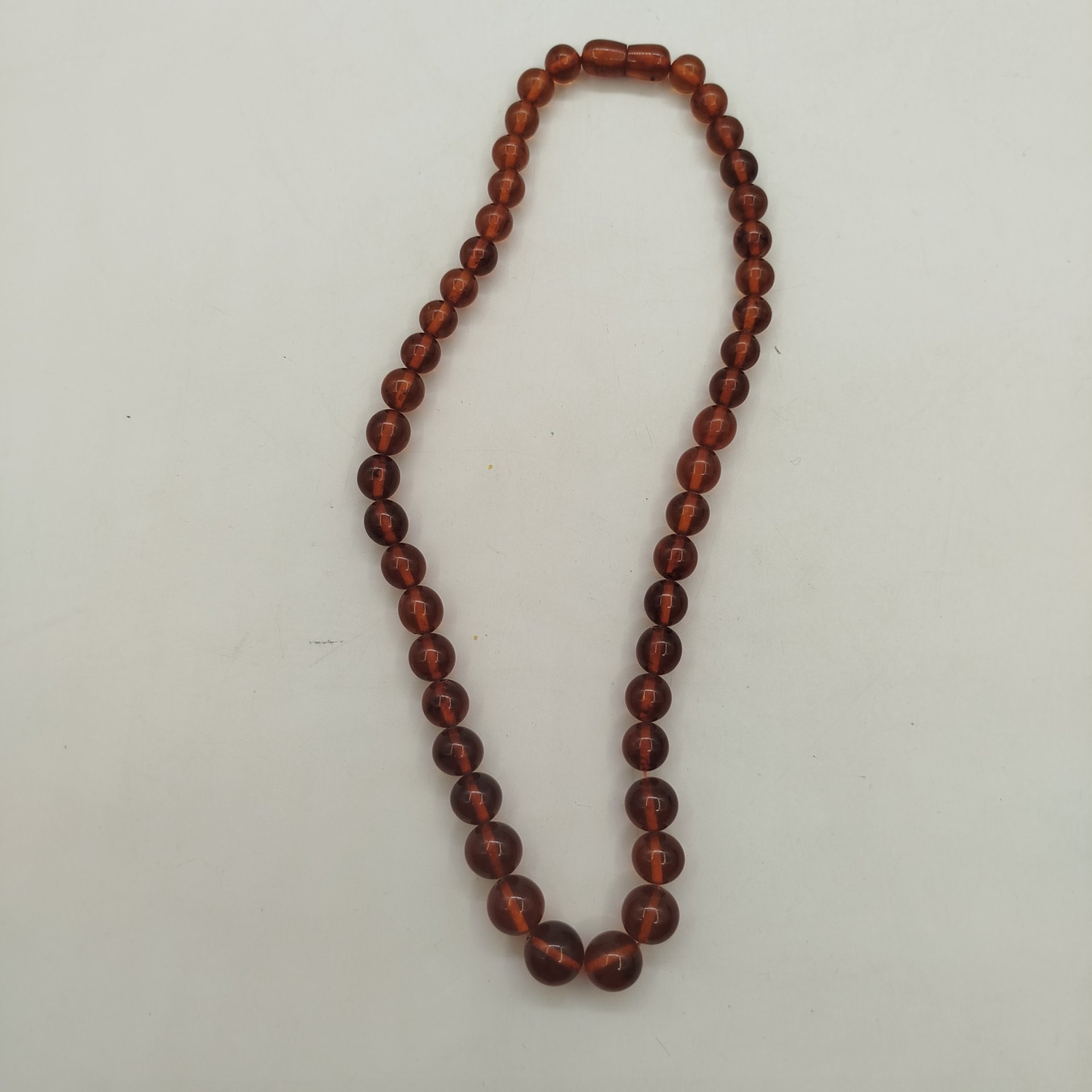 Бусы с бусинами круглой формы, янтарь, СССР, 1980-1990 гг.