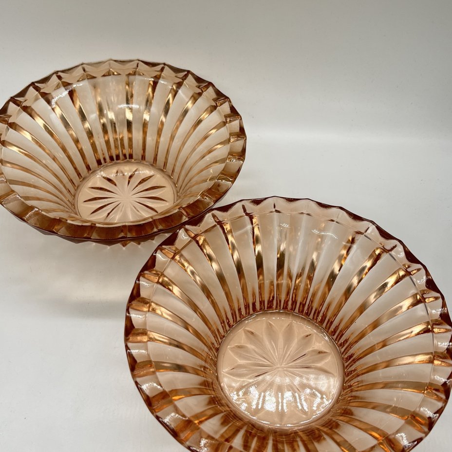 Набор из 2 ваз для варенья карамельного оттенка