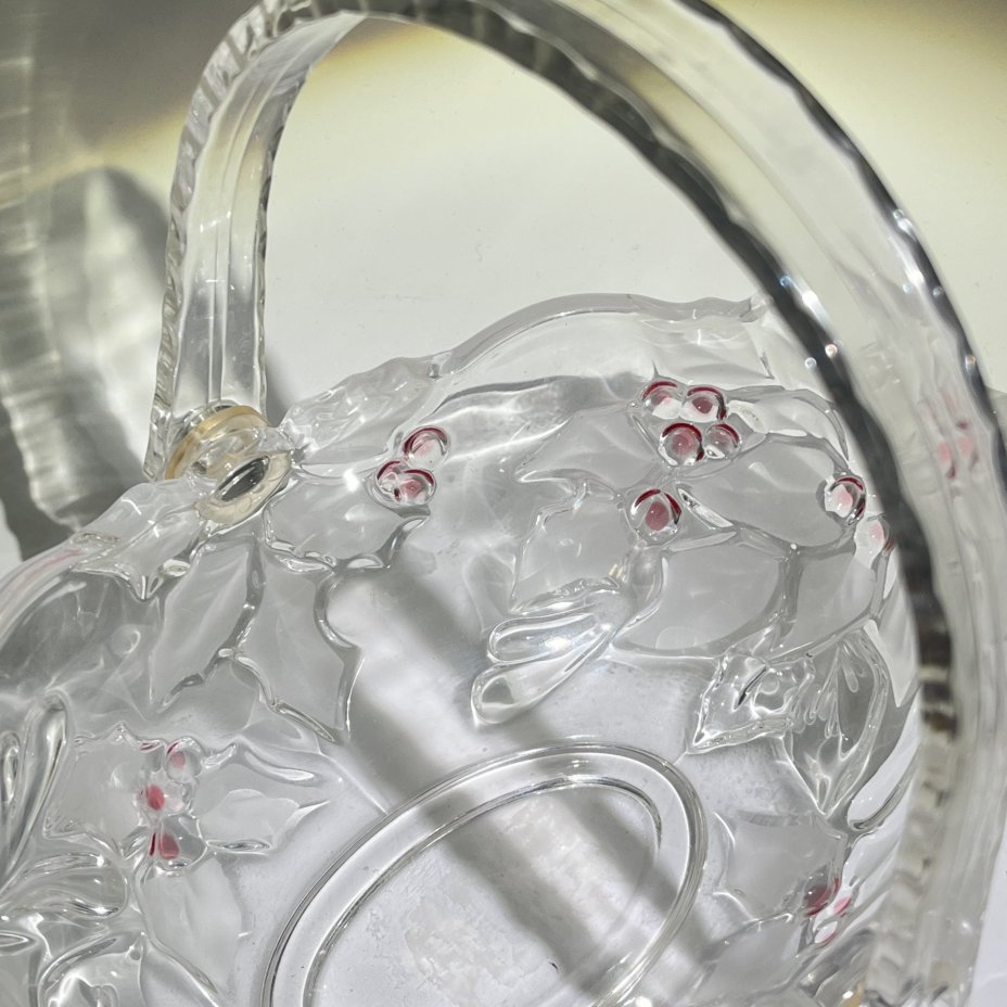 Небольшая фруктовница в виде корзинки с цветочным декором, стекло, Walther Glas, Германия, 2000-2015 гг., Walther Glas