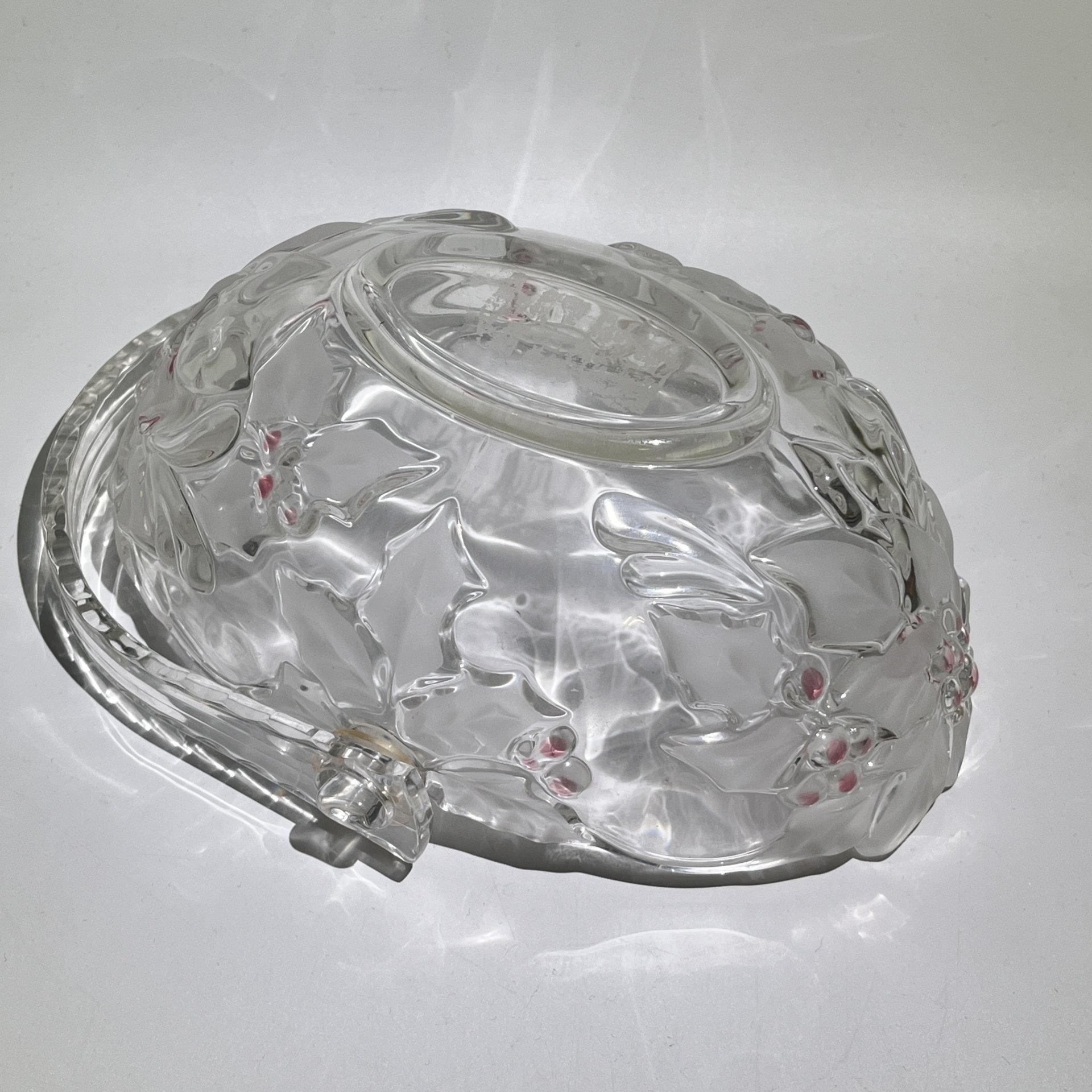 Небольшая фруктовница в виде корзинки с цветочным декором, стекло, Walther Glas, Германия, 2000-2015 гг., Walther Glas