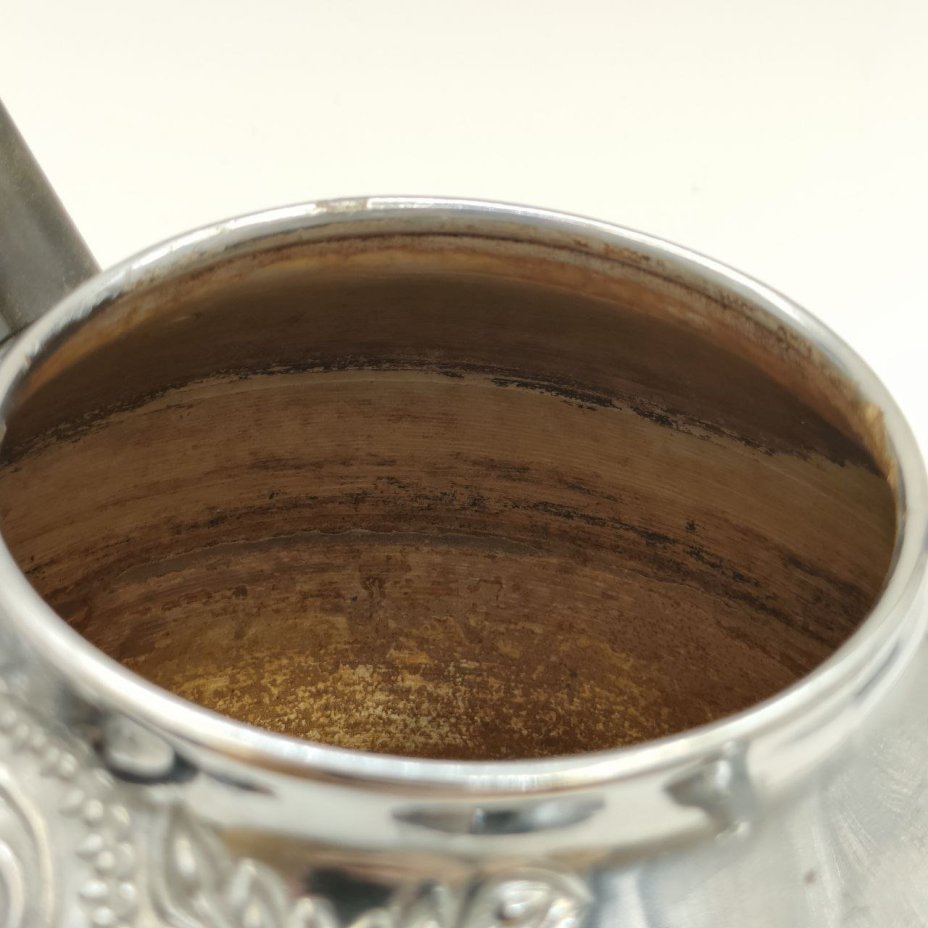 Набор из заварочного чайника и сахарницы с рельефным цветочным декором, Калининградский машиностроительный завод