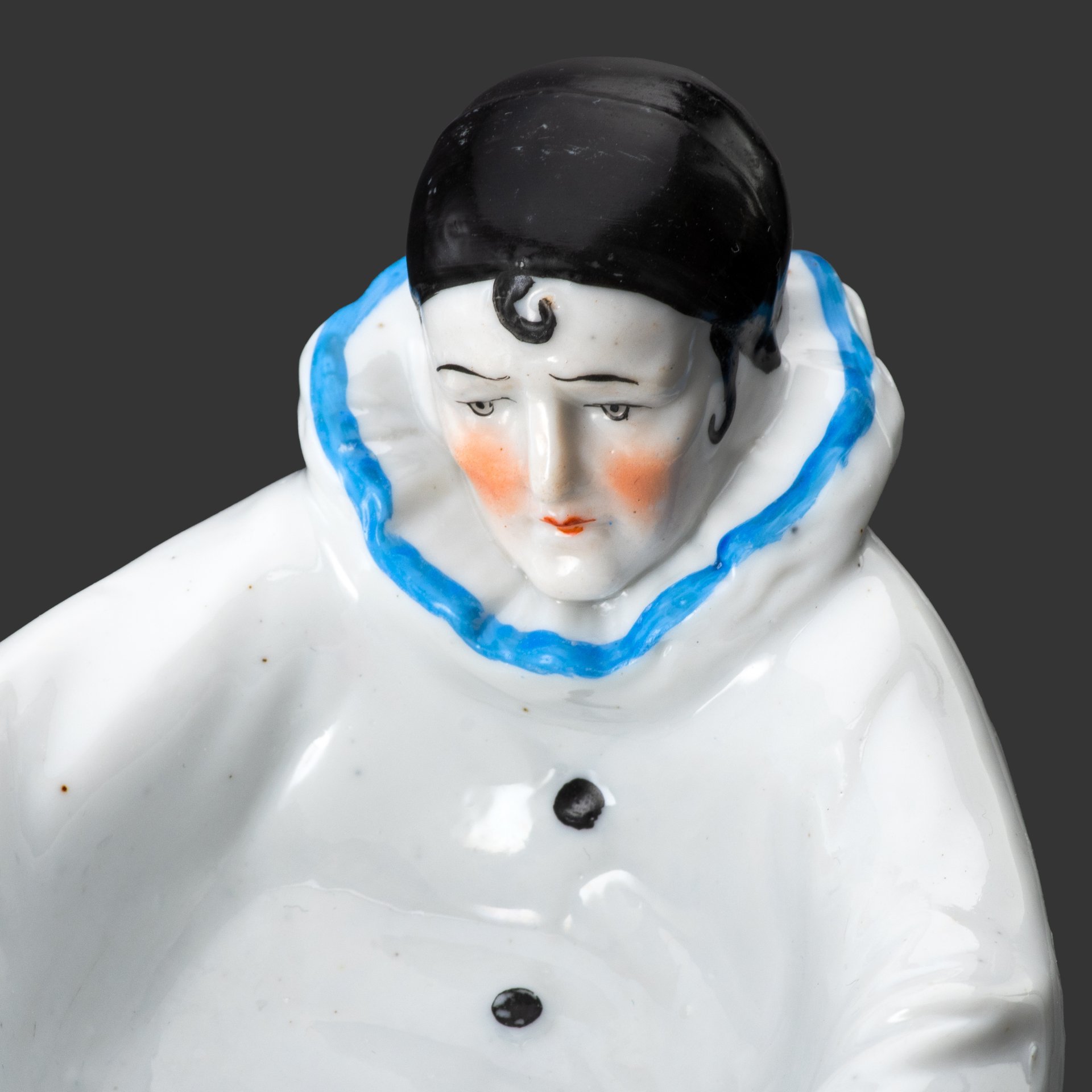 Пепельница "Пьеро", фарфор, роспись, Sitzendorf, Германия, 1950-1970 гг.