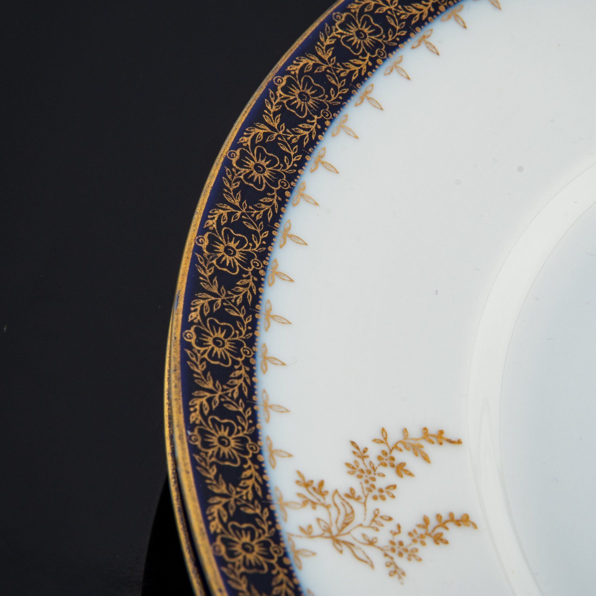 Пара обеденных тарелок с растительным декором, Rosenthal (Розенталь)