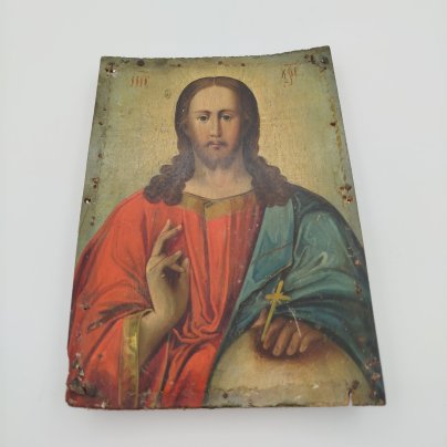 Икона "Господь Вседержитель", дерево, темпера, Российская империя, 1890-1910 гг.