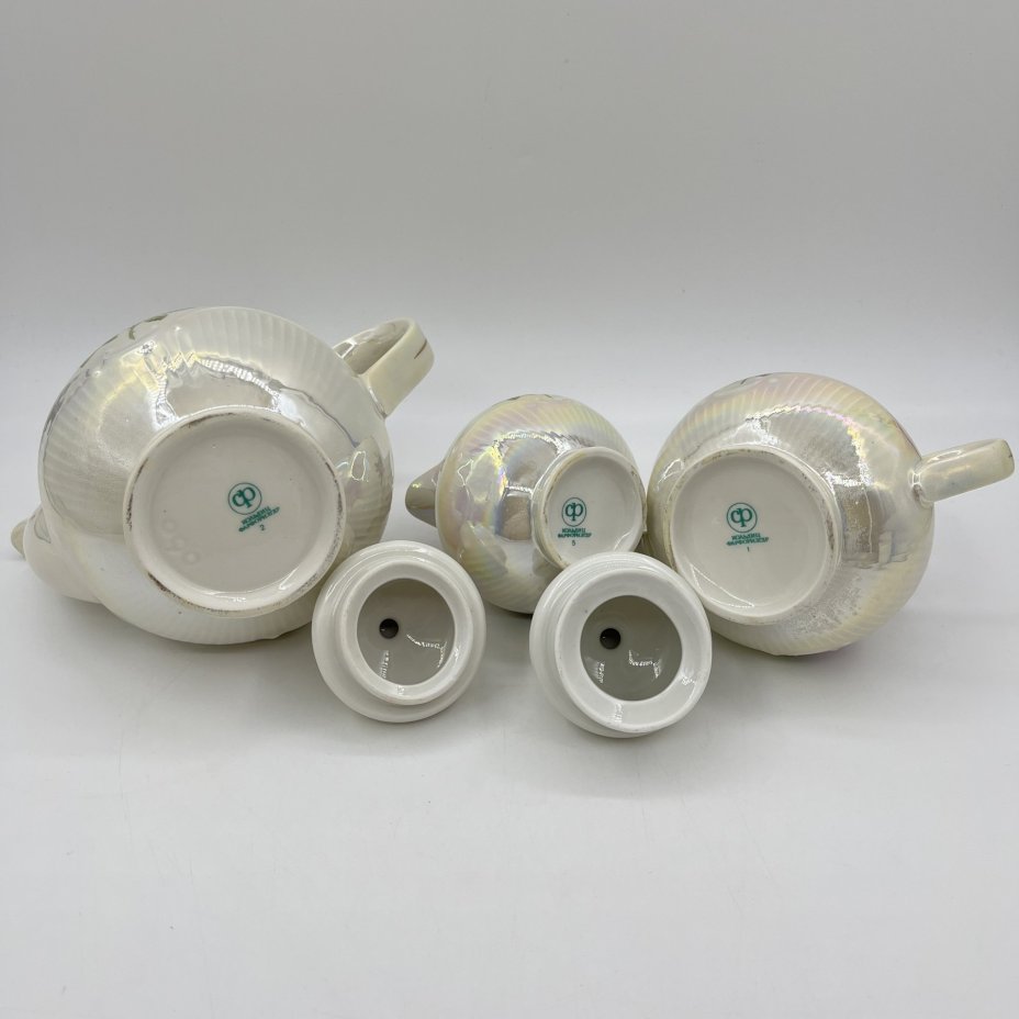 Сервиз кофейный на 6 персон, украшенный изображением розы