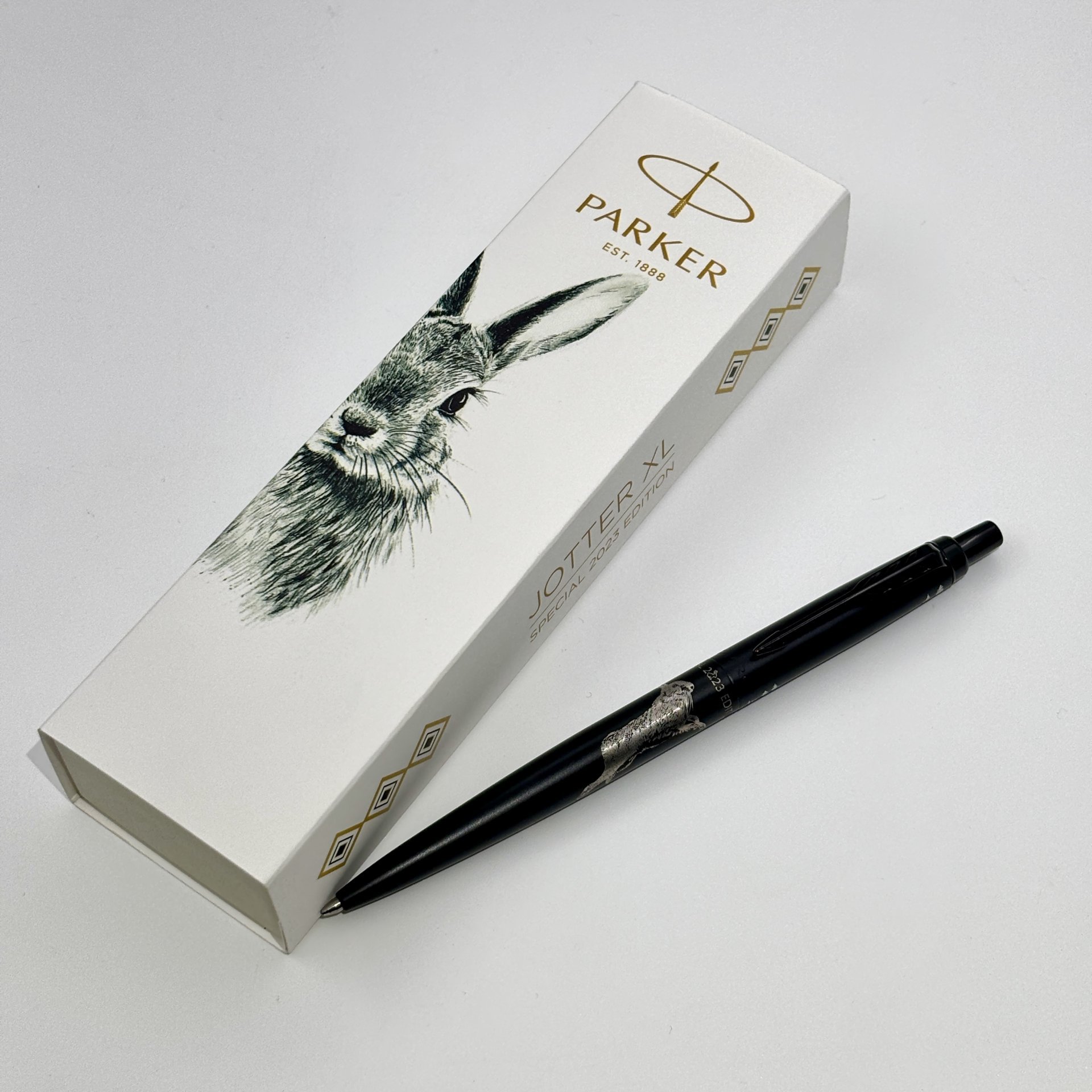 Шариковая ручка "Кролик" в коробке, Parker, нержавеющая сталь, гравировка, Китай