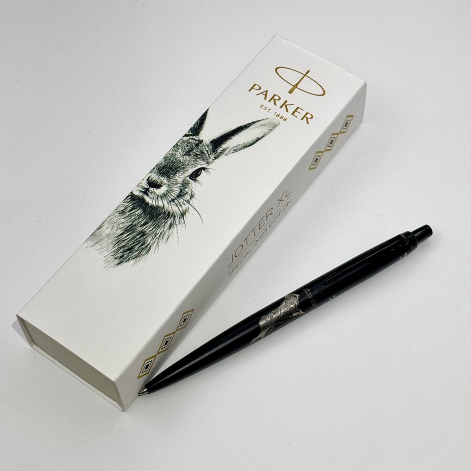 Шариковая ручка "Кролик" в коробке, Parker, нержавеющая сталь, гравировка, Китай