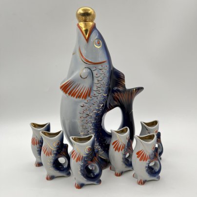 Набор для крепких напитков "Рыба" (штоф и 6 стопки), автор М.Д.Барамидзе