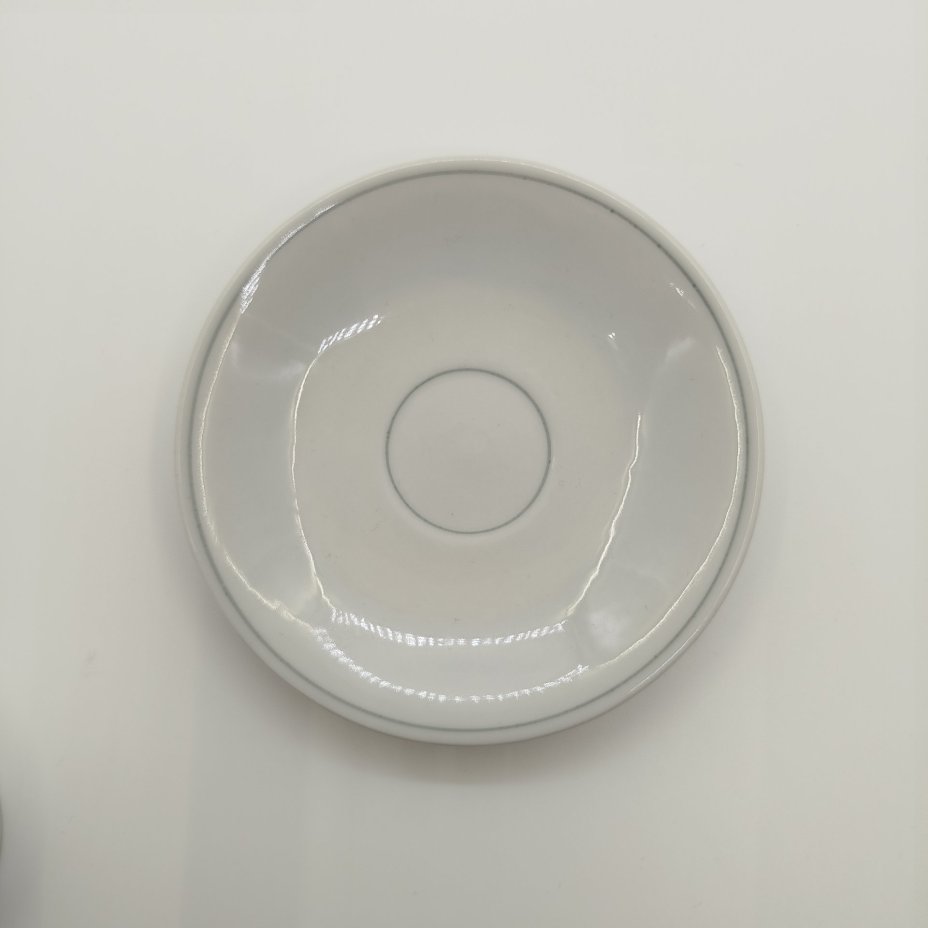 Кофейная пара сувенирная, украшенная гербом города Leipzig, фарфор, обводка, деколь, Weimar Porzellan (Веймарский фарфор), ГДР, 1949-1980 гг.