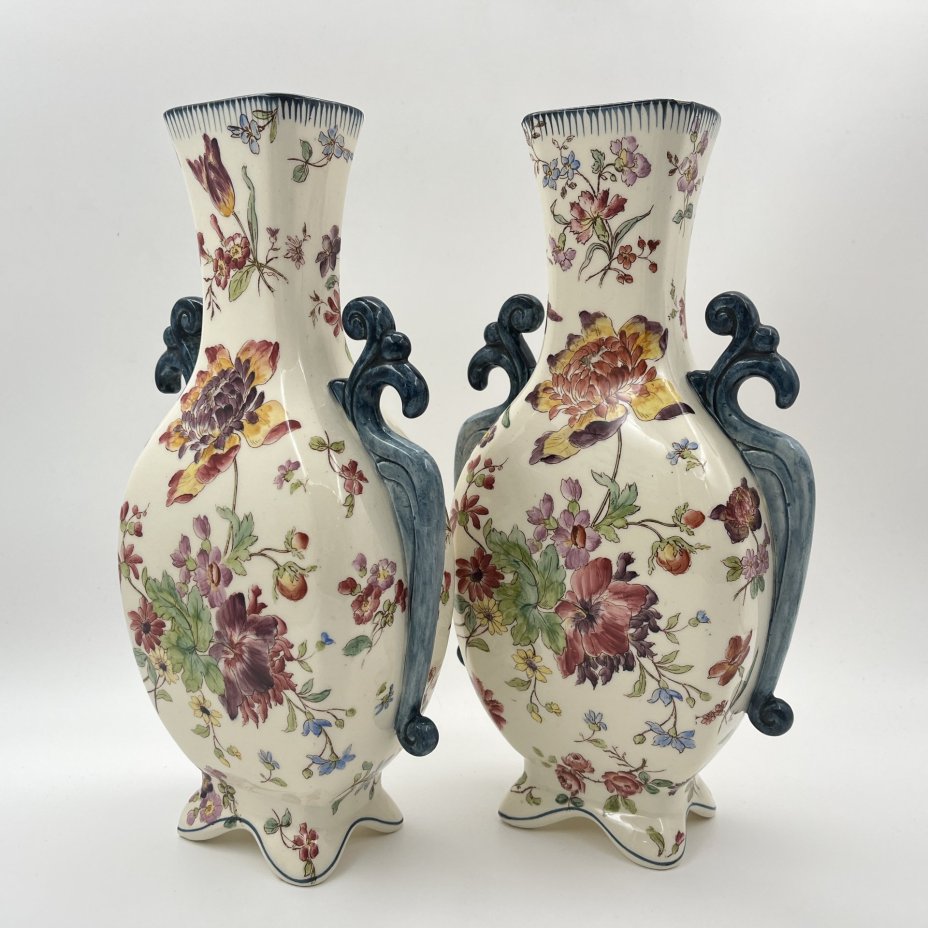 Вазы парные в стиле Модерн, с цветочным декором, Longchamp Terre De Fer