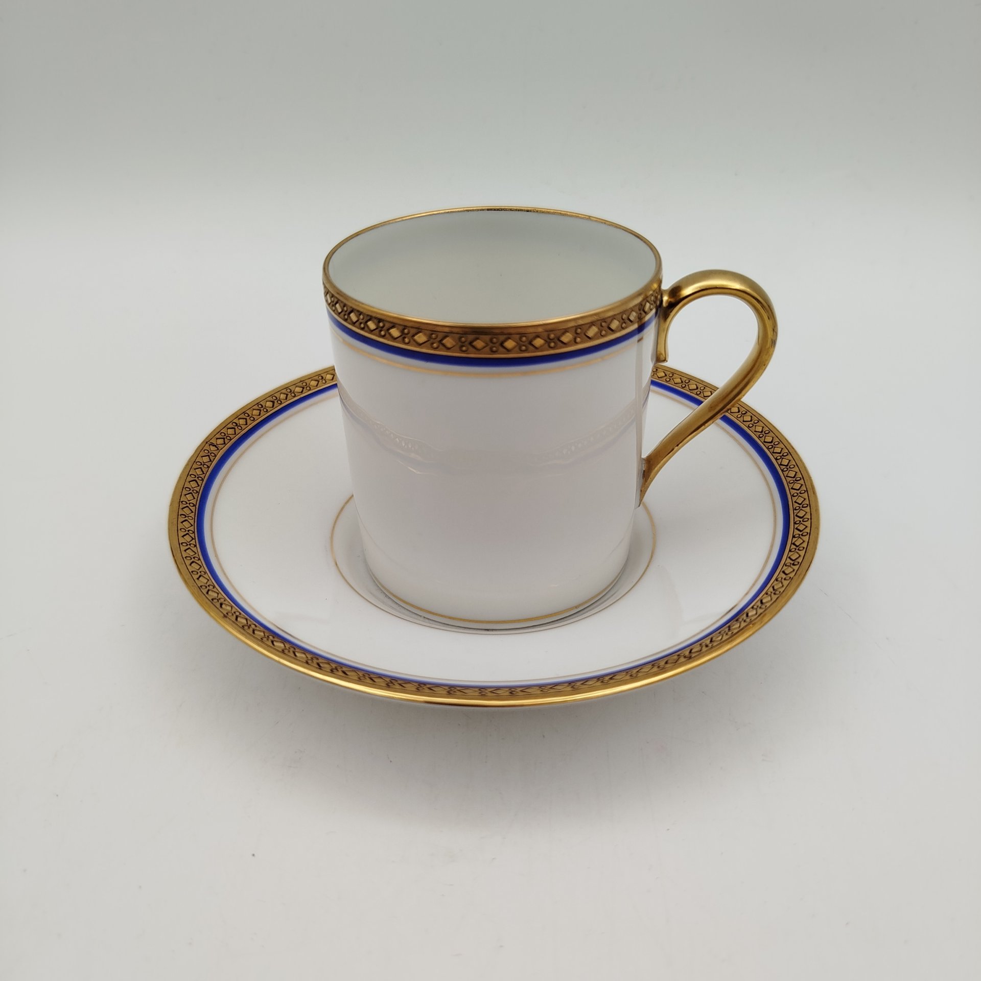 Кофейная пара в стиле ампир, "Limoges", фарфор, роспись, золочение