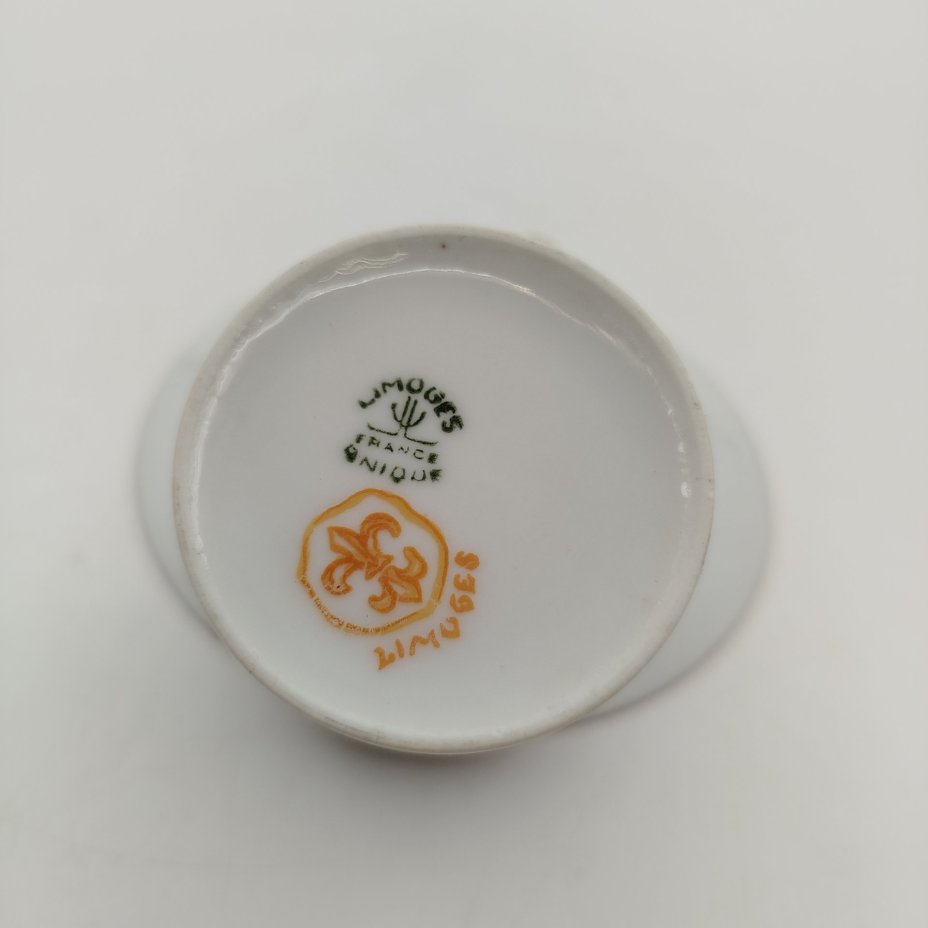 Кофейная пара в стиле ампир, "Limoges", фарфор, роспись, золочение