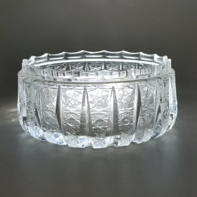 Ваза для фруктов (конфетница), хрусталь, алмазная грань, СССР, 1970-1990 гг.