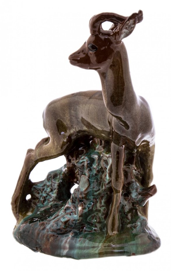 Скульптура "Антилопа", обливная керамика, СССР, 1950-1960 гг.