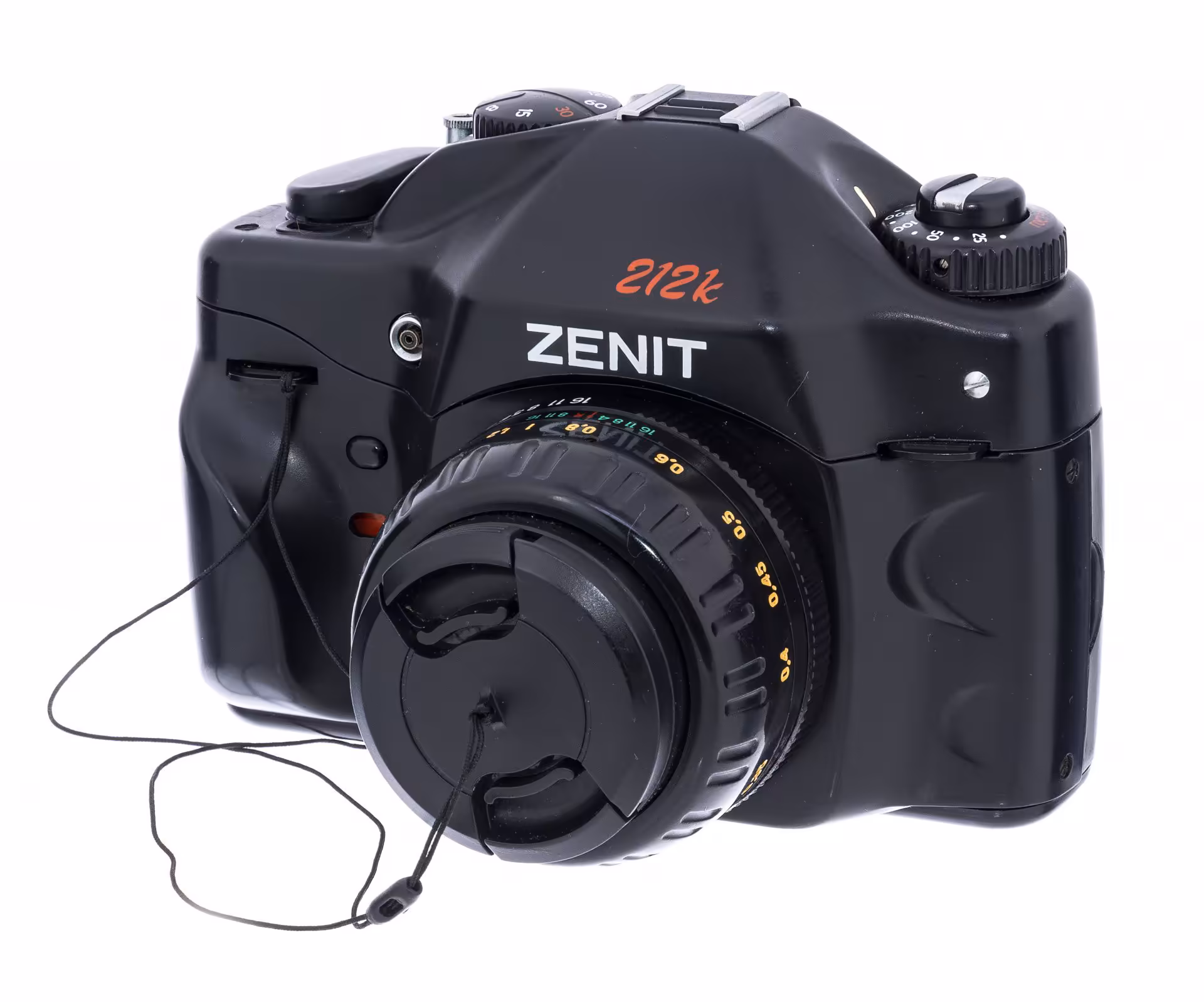 Фотоаппарат пленочный "Zenit 212k" в оригинальном чехле с объективом «MC Зенитар-K2s» 2/50, пластмасса, Красногорский механический завод, 1995-2005 гг, Красногорский механический завод (КМЗ)