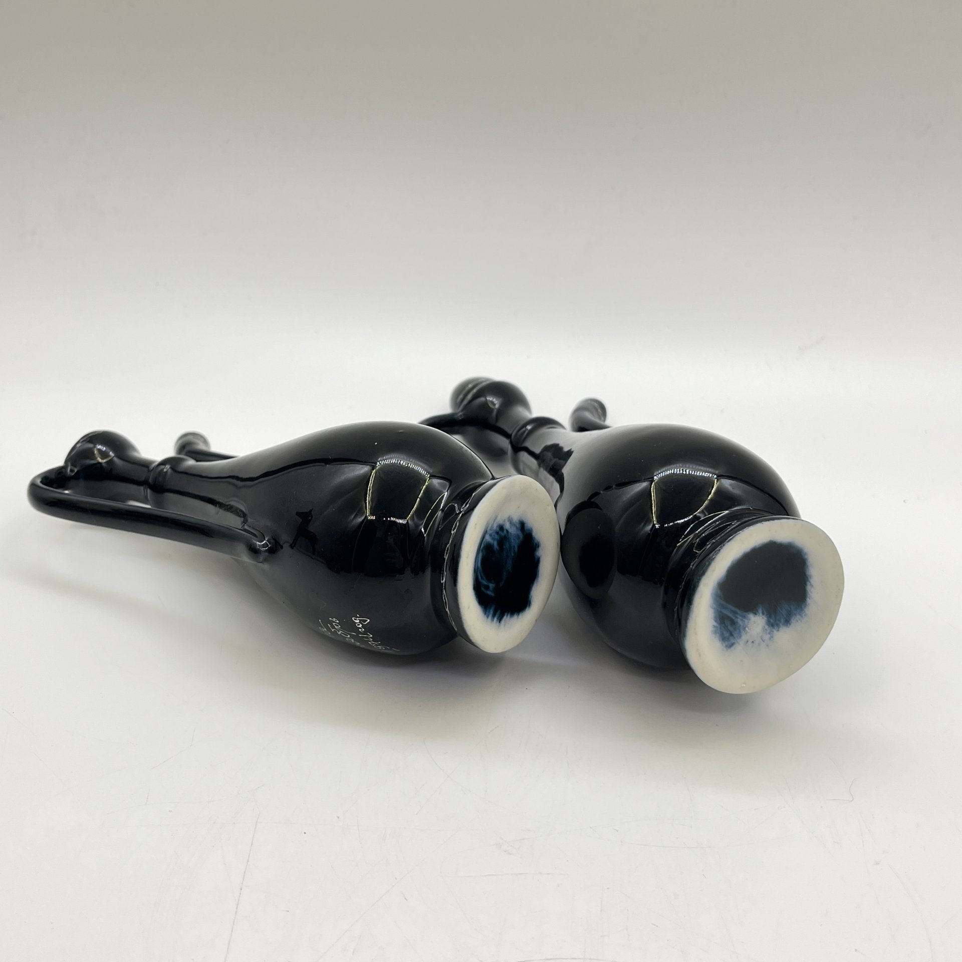 Набор из 2 кувшинчиков для масел с дарственной надписью, керамика, СССР, 1974 г.