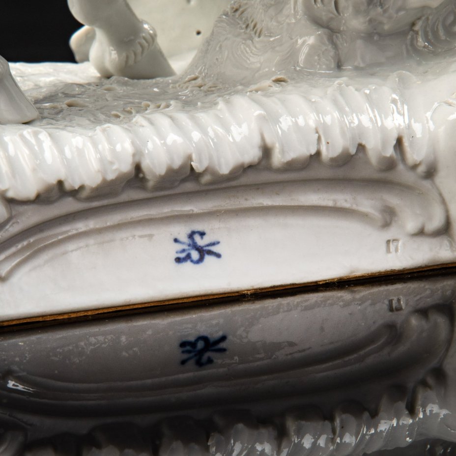 Скульптура "Арабский воин на коне" ("Бедуин"), скульптор Reinhard Möller (предположительно), фарфор, Scheibe-Alsbach Porzellan, Германия, 1925-1972 гг.