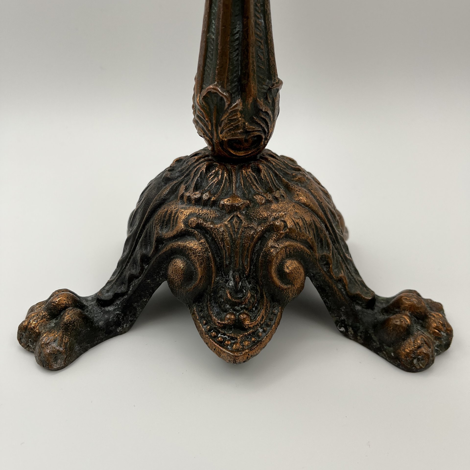 Подсвечник на 4 свечи с растительным декором, металл, СССР, 1970-1990 гг.