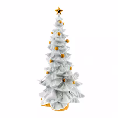 Статуэтка "Рождественская ель", фарфор, золочение, фирма "Lladro", Испания, 2007-2010 гг., Lladro