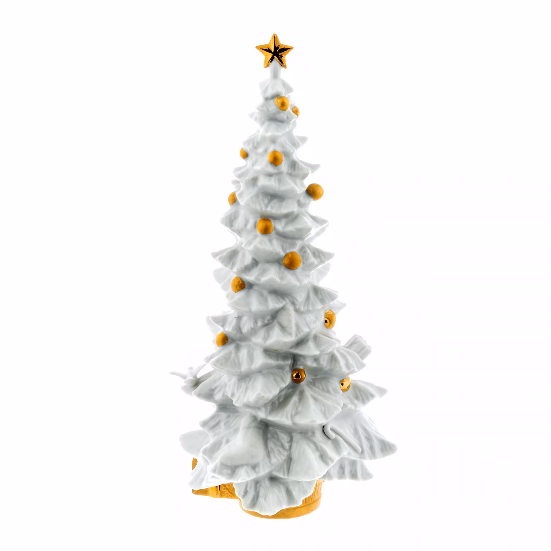 Статуэтка "Рождественская ель", фарфор, золочение, фирма "Lladro", Испания, 2007-2010 гг. — фото 1