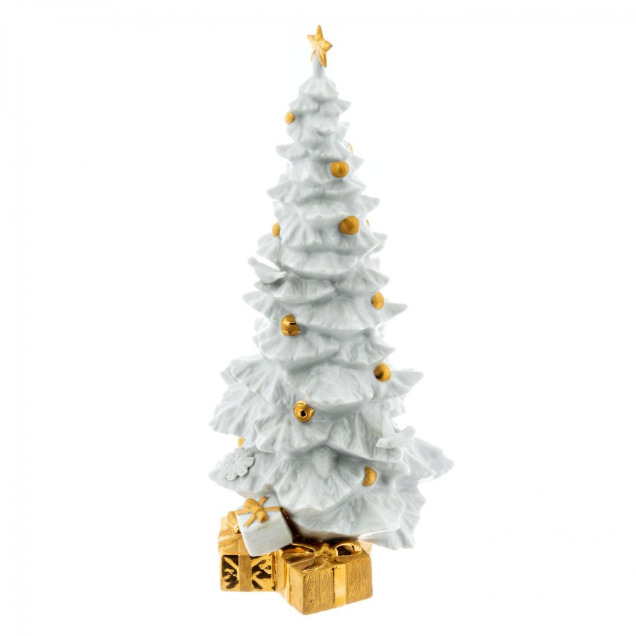 Статуэтка "Рождественская ель", фарфор, золочение, фирма "Lladro", Испания, 2007-2010 гг., Lladro