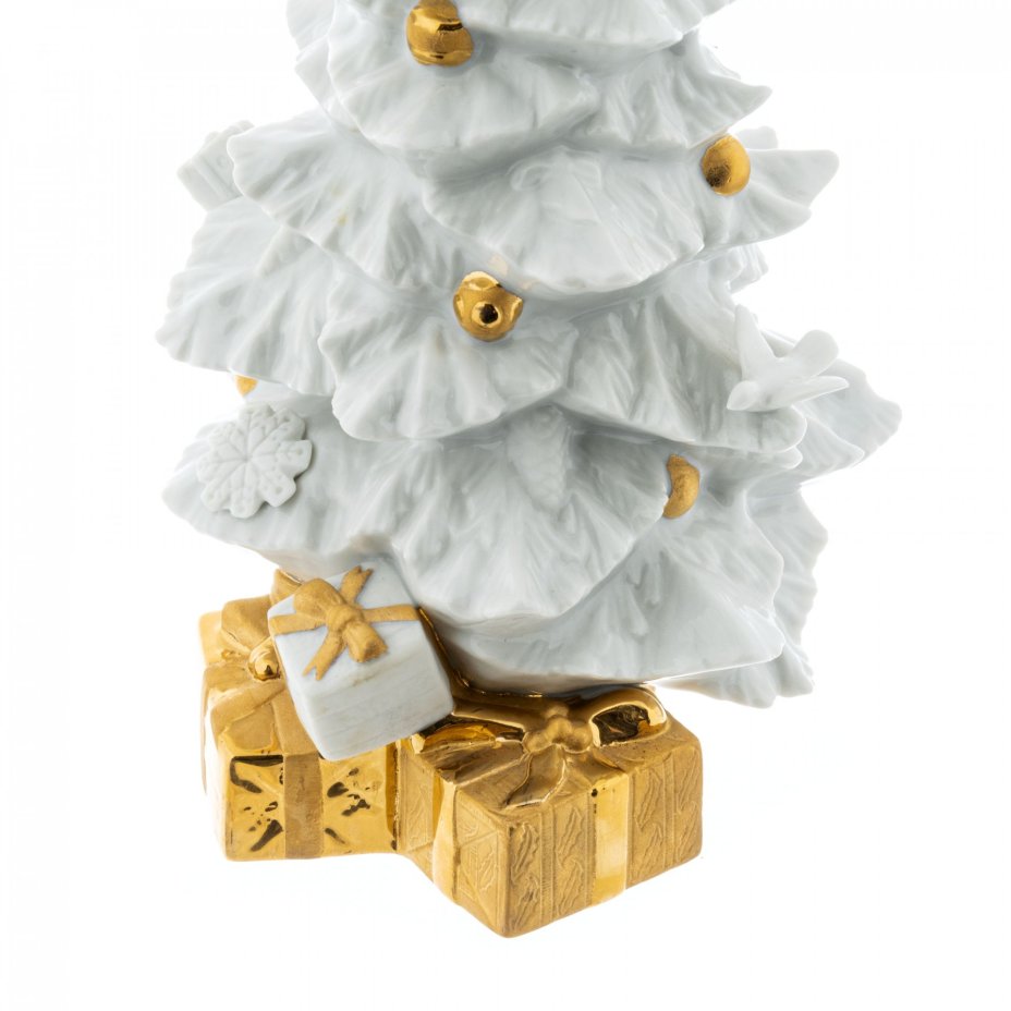 Статуэтка "Рождественская ель", фарфор, золочение, фирма "Lladro", Испания, 2007-2010 гг., Lladro