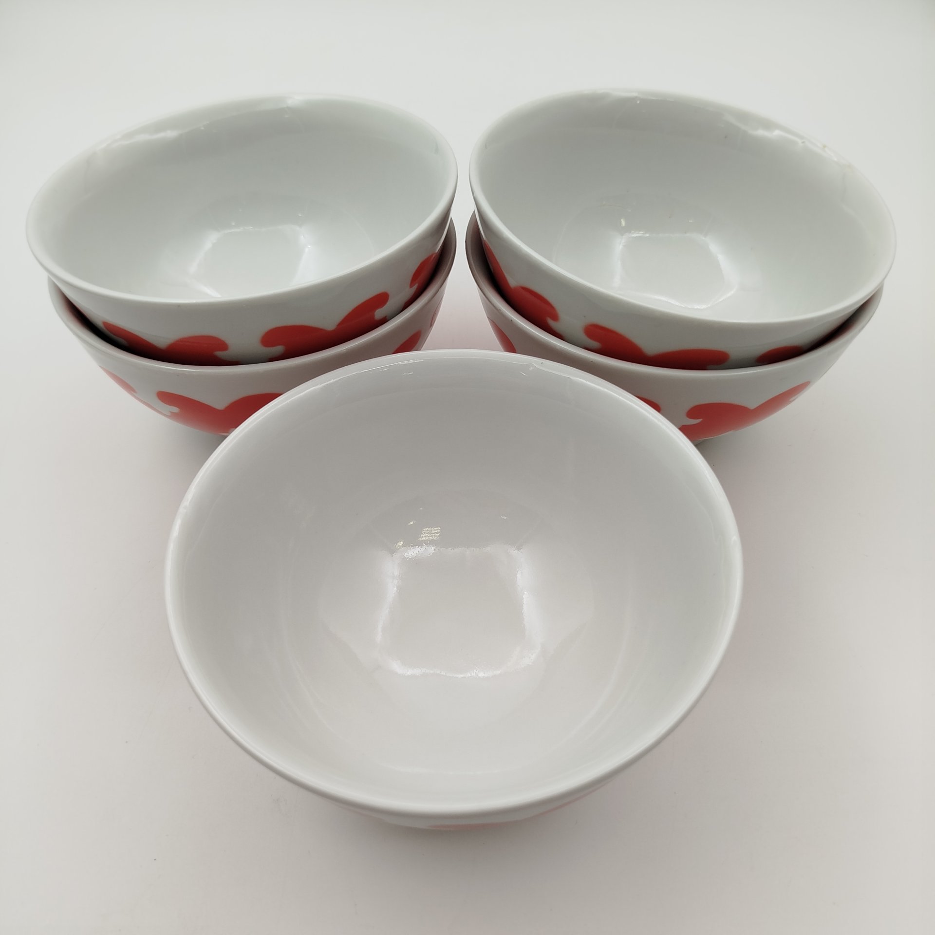Набор из 5-ти пиал "Пахта", фарфор, крытье, золочение, Ташкентский фарфоровый завод, СССР, 1973-1991 гг., Ташкентский фарфоровый завод