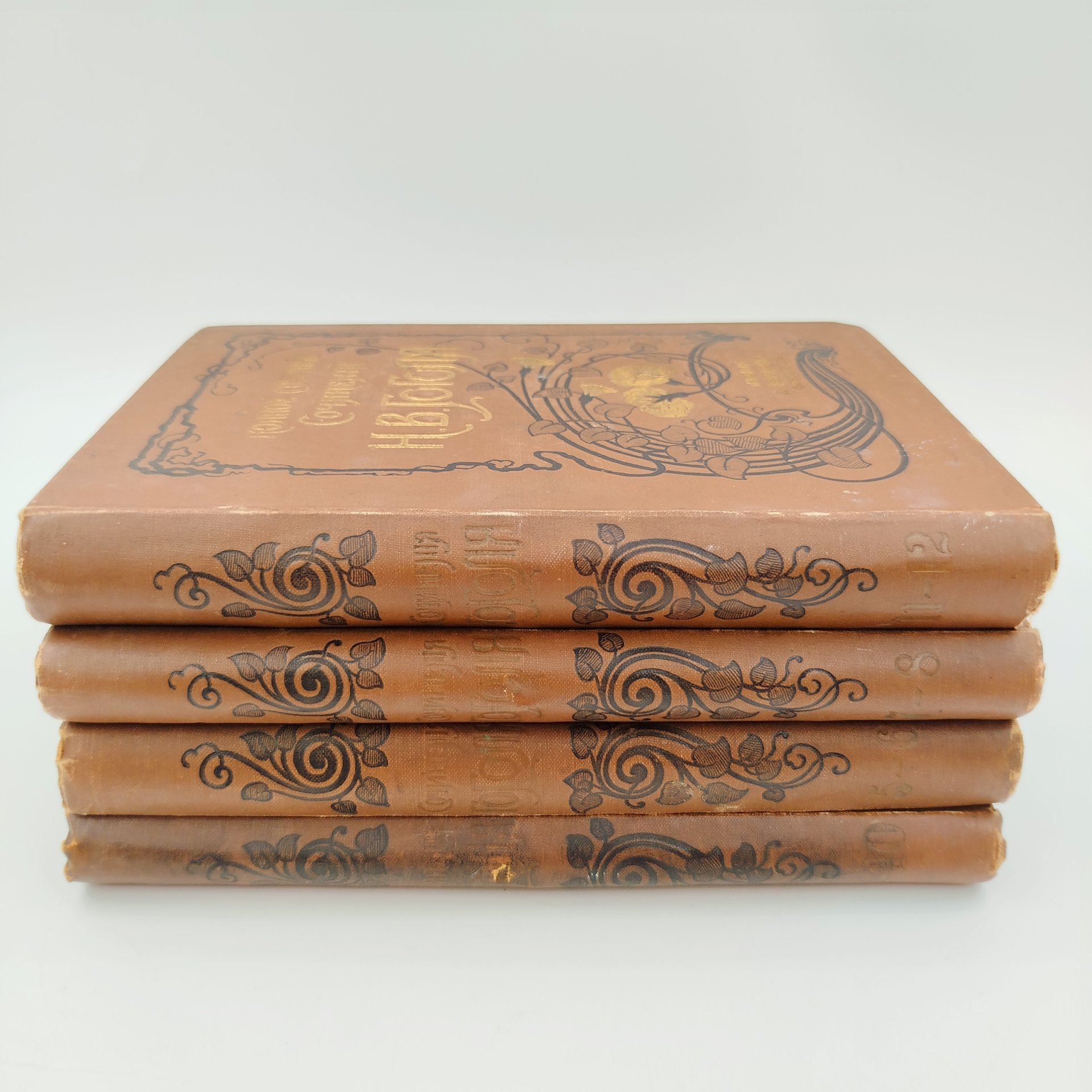 Полное собрание сочинений Н.В. Гоголя тома №5-12 под редакцией Н.С. Тихонравова, бумага, печать, Издание А.Ф. Маркса, Российская империя, 1900 г.