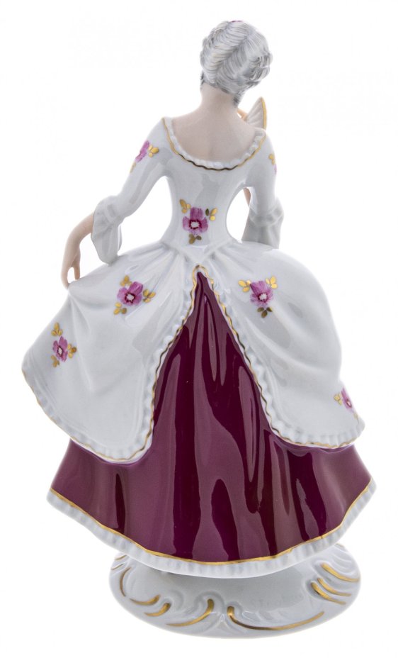 Статуэтка "Девушка с веером", фарфор, мануфактура "Royal Dux", Чехия, 1970-1990 гг., Royal Dux