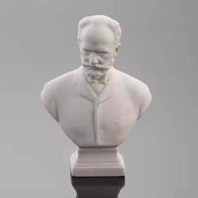Бюст "Пётр Ильич Чайковский", Ленинградский фарфоровый завод (ЛФЗ)