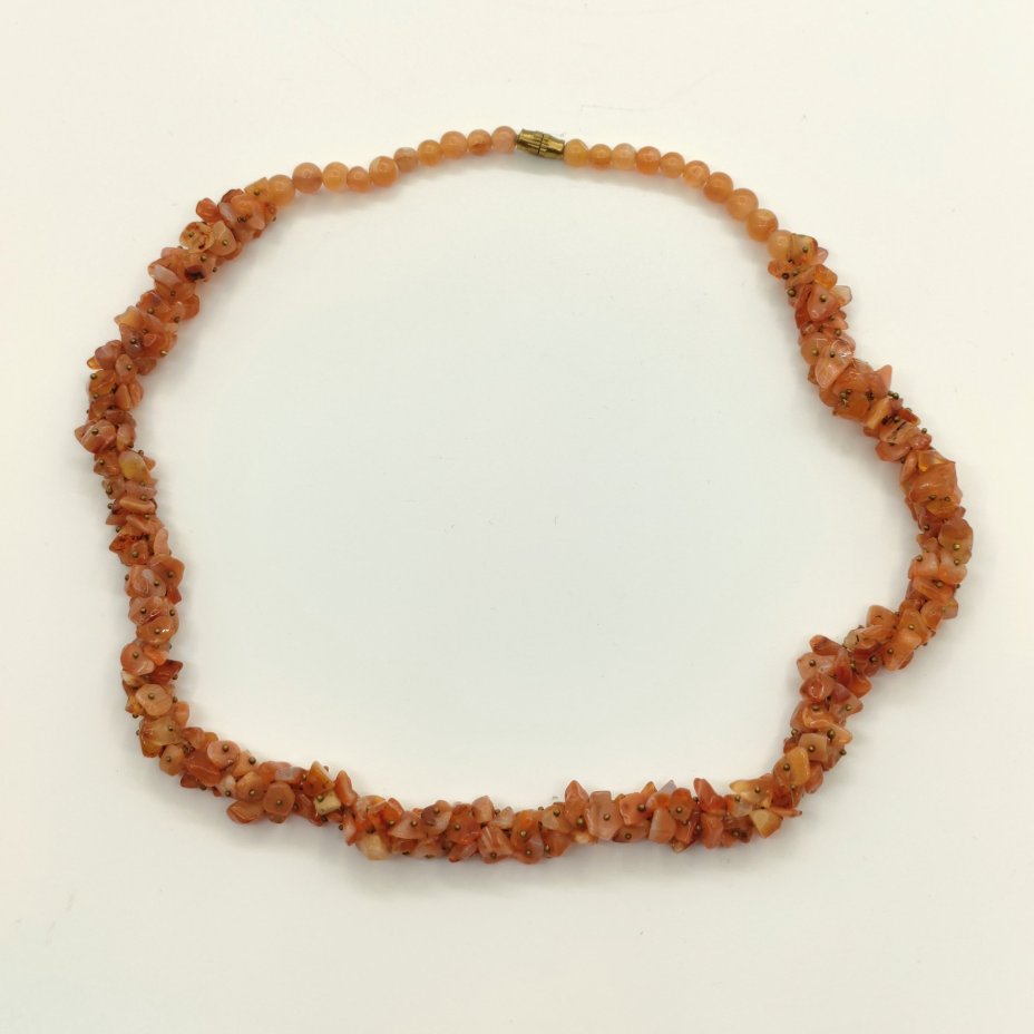 Бусы с бусинами разной формы, натуральный камень, металл, СССР, 1970-1990 гг.