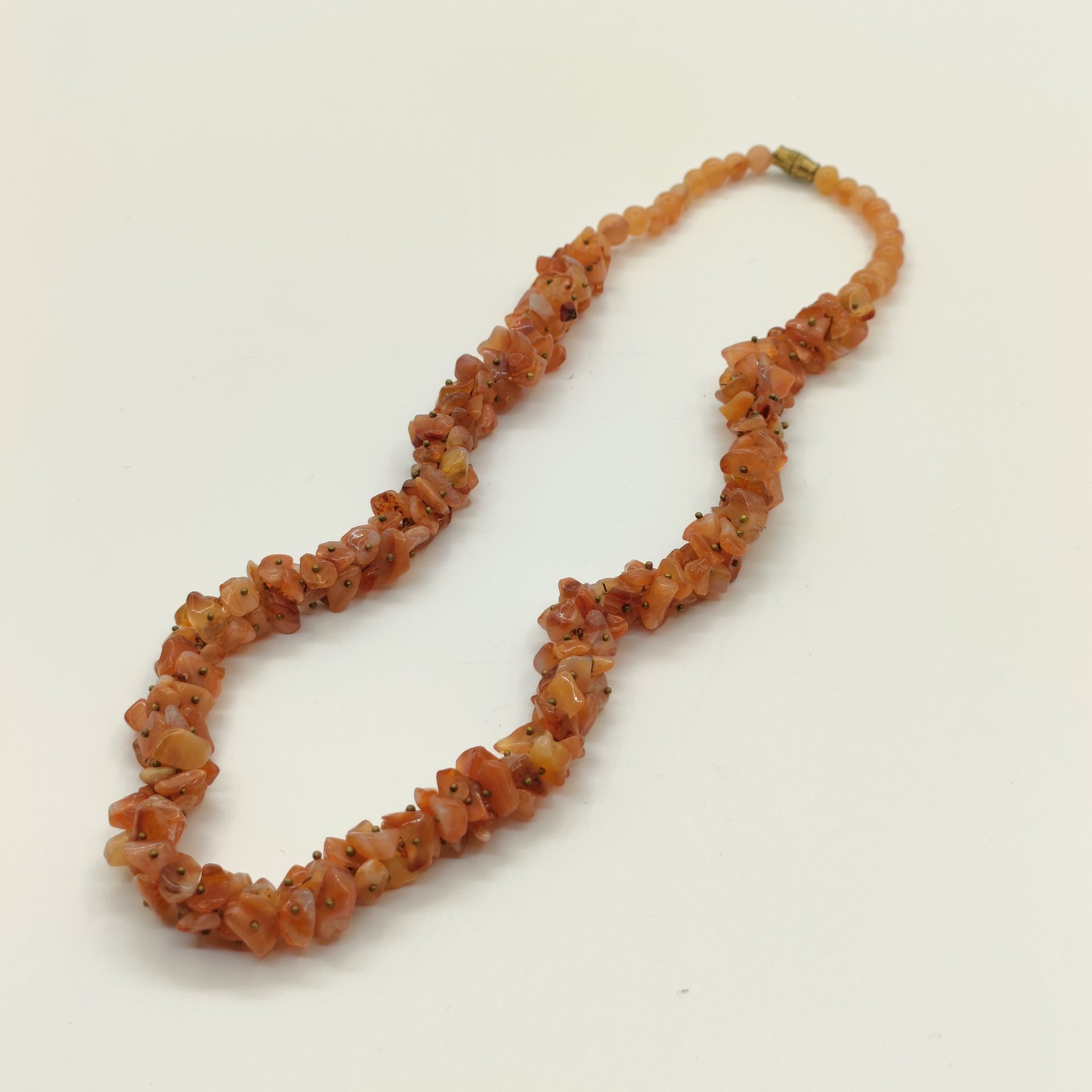 Бусы с бусинами разной формы, натуральный камень, металл, СССР, 1970-1990 гг.