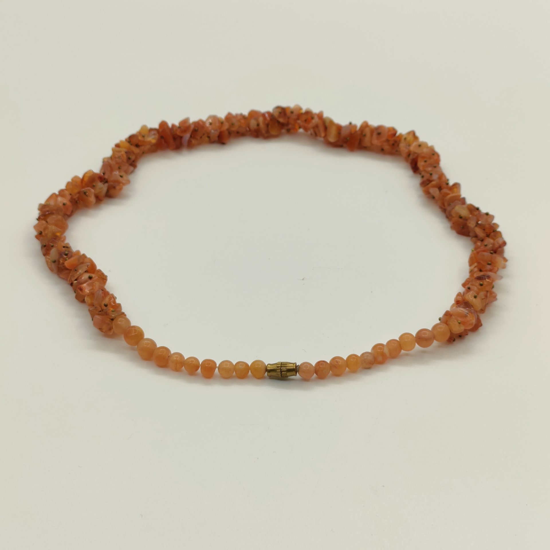 Бусы с бусинами разной формы, натуральный камень, металл, СССР, 1970-1990 гг.