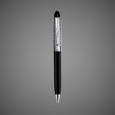 Шариковая ручка Aurora Ipsilon Italy 150 Special Edition Black Resin CT, в подарочной коробке, Лаки и смолы: смола, хром