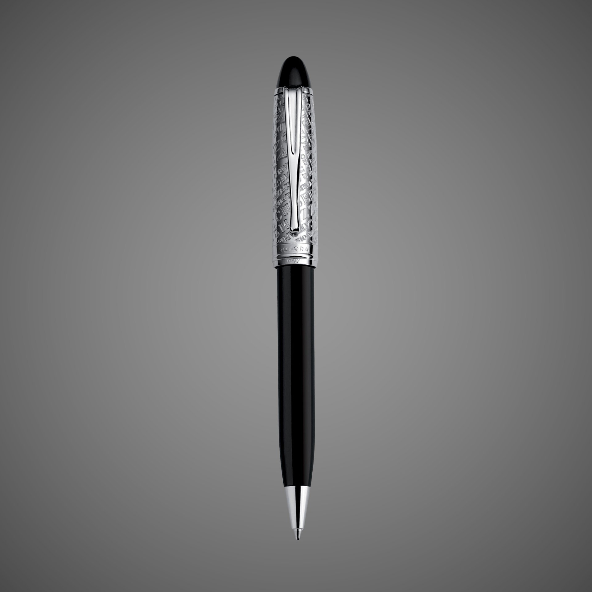 Шариковая ручка Aurora Ipsilon Italy 150 Special Edition Black Resin CT, в подарочной коробке, Лаки и смолы: смола, хром