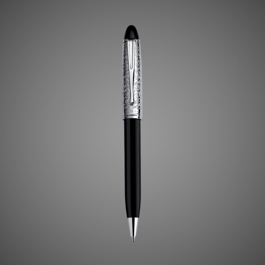 Шариковая ручка Aurora Ipsilon Italy 150 Special Edition Black Resin CT, в подарочной коробке, Лаки и смолы: смола, хром