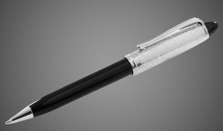 Шариковая ручка Aurora Ipsilon Italy 150 Special Edition Black Resin CT, в подарочной коробке, Лаки и смолы: смола, хром