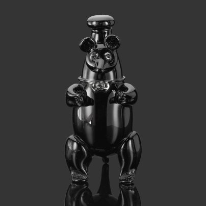 Штоф "Медведь", автор Мациевский Ярослав Григорович (предположительно), стекло, гутная техника, Львовская керамико-скульптурная фабрика (ЛКСФ), СССР, 1970-1990 гг.