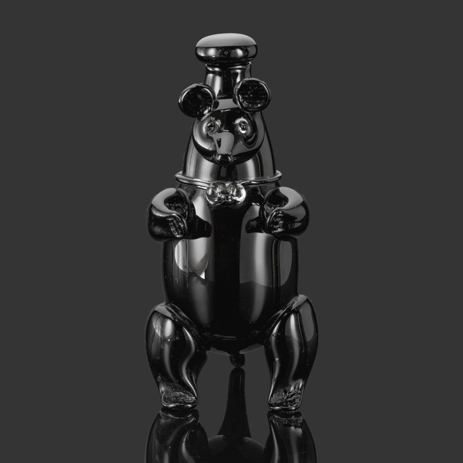 Штоф "Медведь", автор Мациевский Ярослав Григорович (предположительно), стекло, гутная техника, Львовская керамико-скульптурная фабрика (ЛКСФ), СССР, 1970-1990 гг.