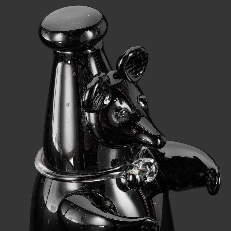 Штоф "Медведь", автор Мациевский Ярослав Григорович (предположительно), стекло, гутная техника, Львовская керамико-скульптурная фабрика (ЛКСФ), СССР, 1970-1990 гг.