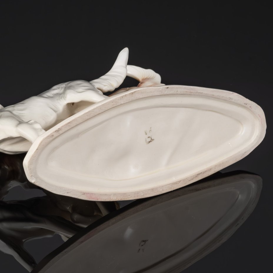 Статуэтка "Две охотничьи собаки", фаянс, роспись, Katzhütte (Кацхютте), Германия, 1958-1990 гг.