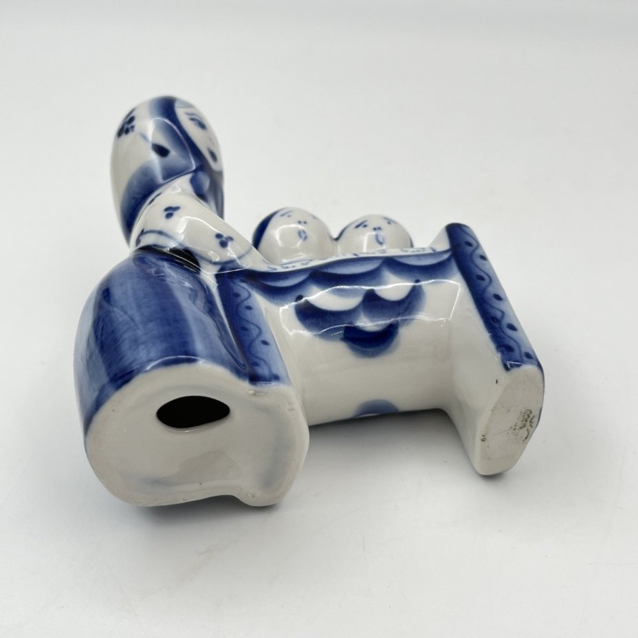 Статуэтка "Мать с близнецами", Гжель