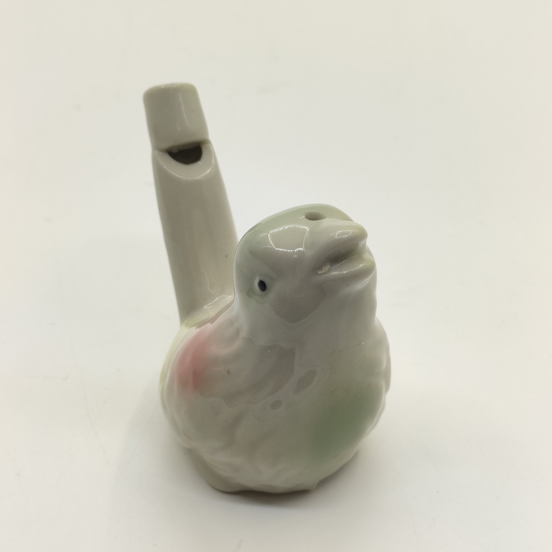 Игрушка-свистулька "Соловей", фарфор, аэрография, роспись, СССР, 1970-1990 гг.