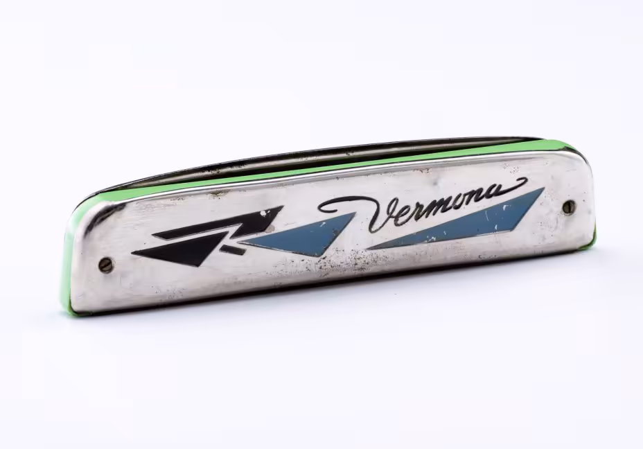 Губная гармошка, металл, пластик, "Vermona", Германия, 1970-1980 гг., Vermona