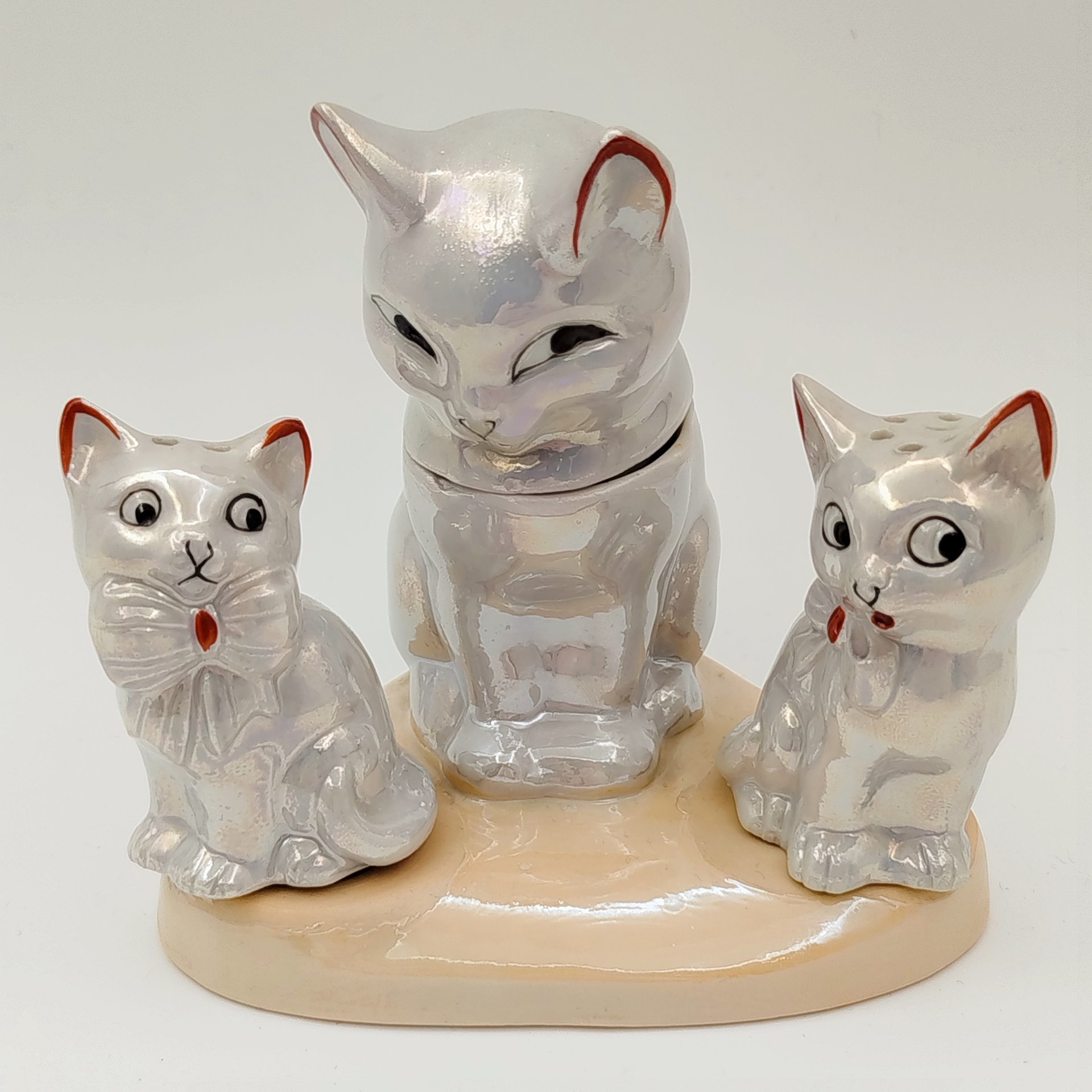 Набор для специй "Кошка с котятами" (солонка, перечница, горчичница)