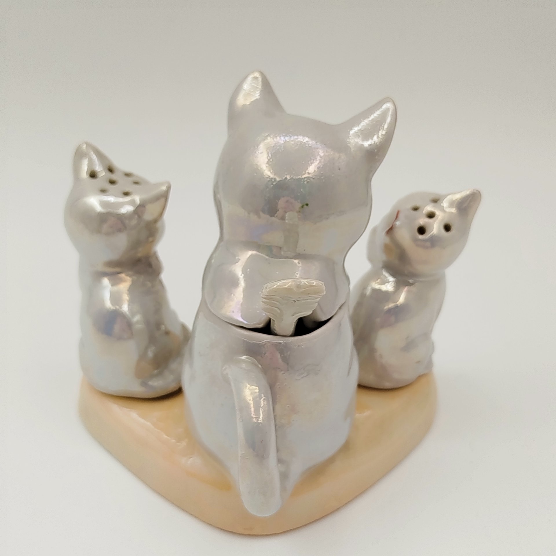 Набор для специй "Кошка с котятами" (солонка, перечница, горчичница)