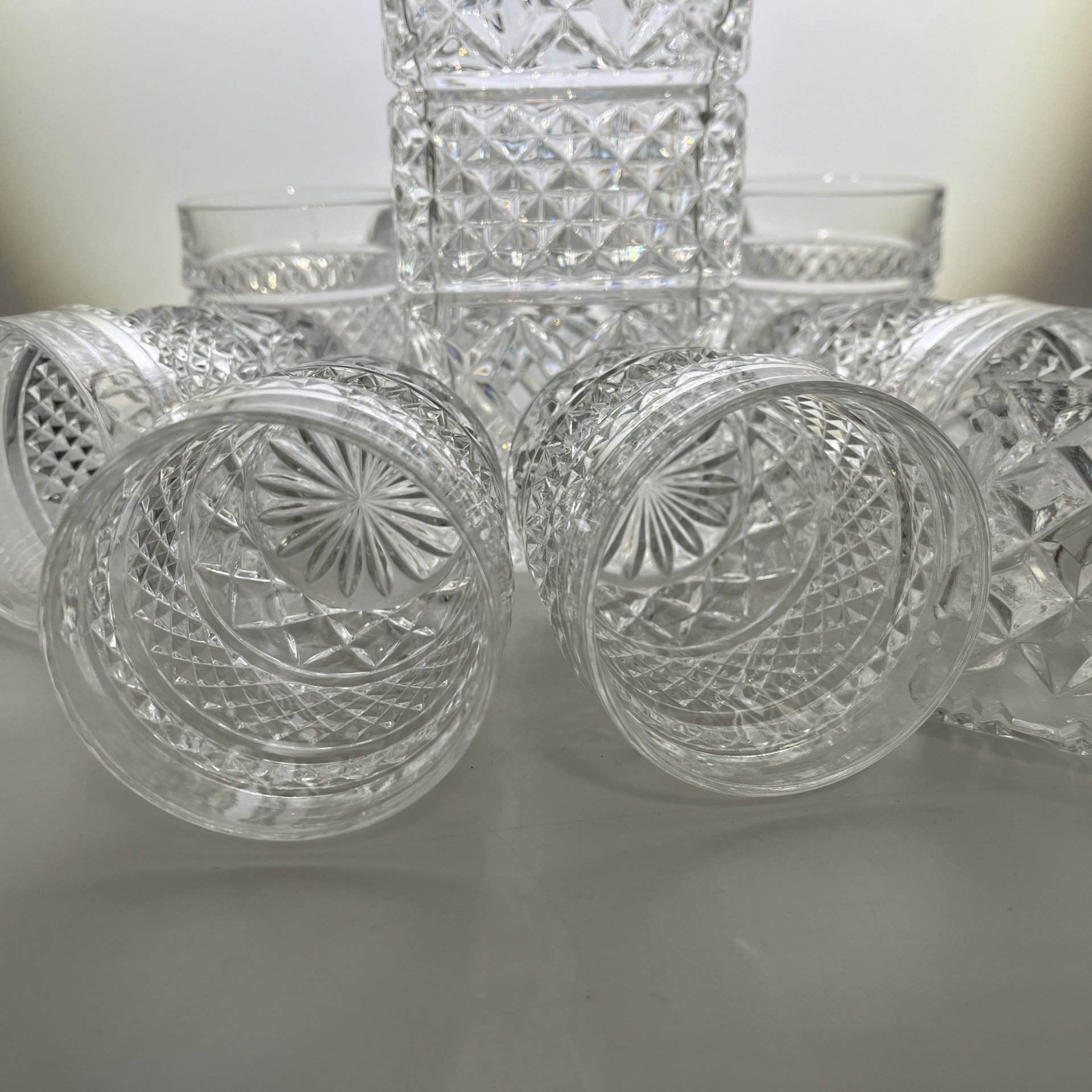 Набор для виски "Madison" на 6 персон, хрусталь, алмазная грань, Bohemia Crystal (Bohemia Glass), Чехия, 1980-2000 гг.