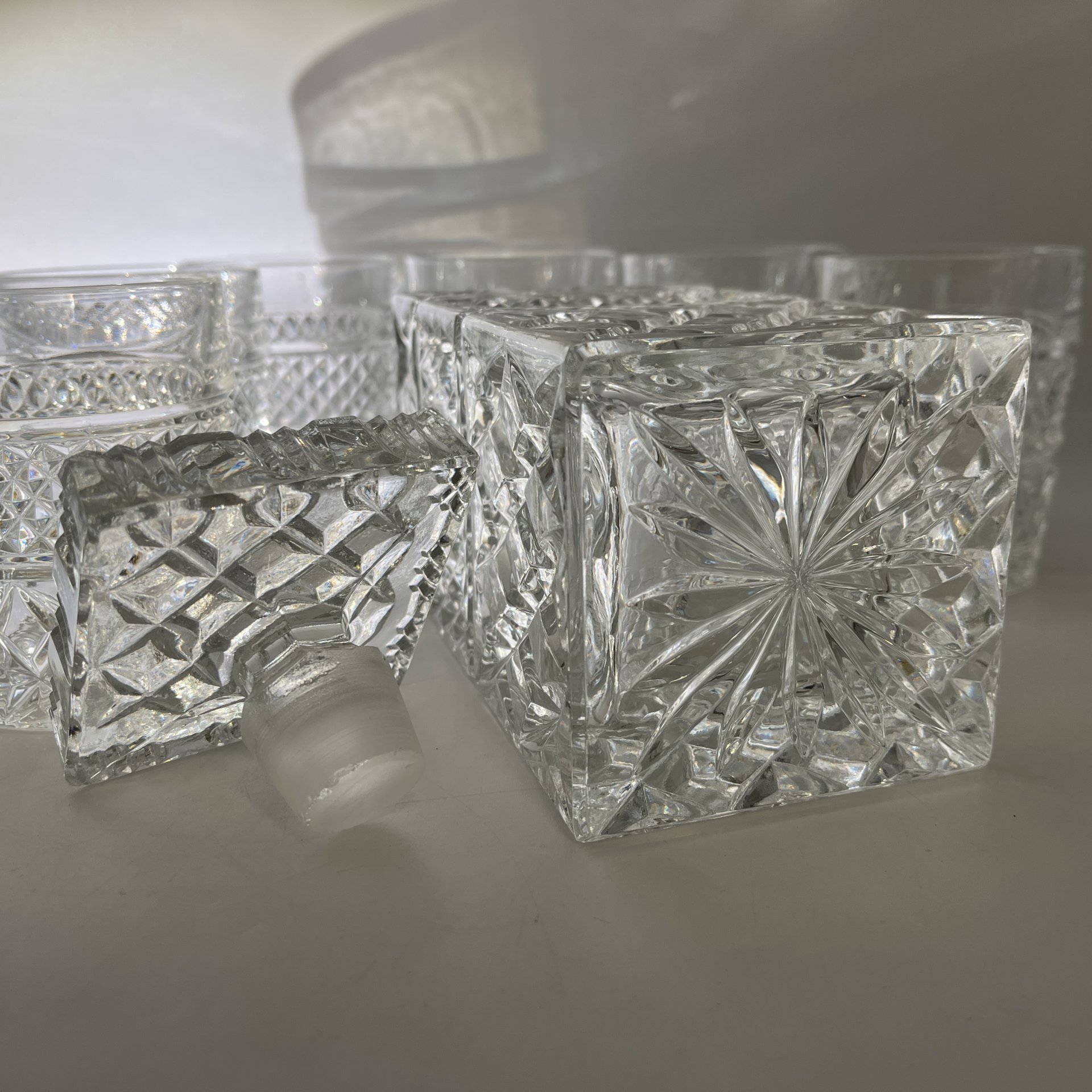Набор для виски "Madison" на 6 персон, хрусталь, алмазная грань, Bohemia Crystal (Bohemia Glass), Чехия, 1980-2000 гг.